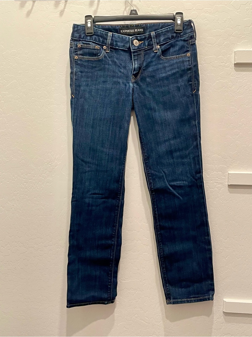 Express Women’s Dark Indigo Straight Leg Jeans